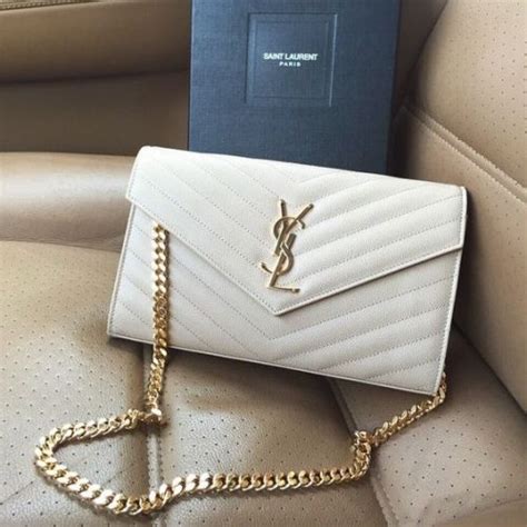 ysl black and white|white ysl clutch.